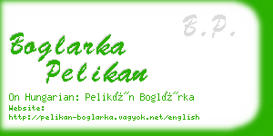 boglarka pelikan business card